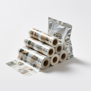Automatically packaged composite material roll film