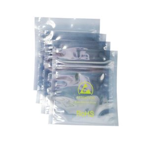 ESD grey semi-transparent zipper shielding bag