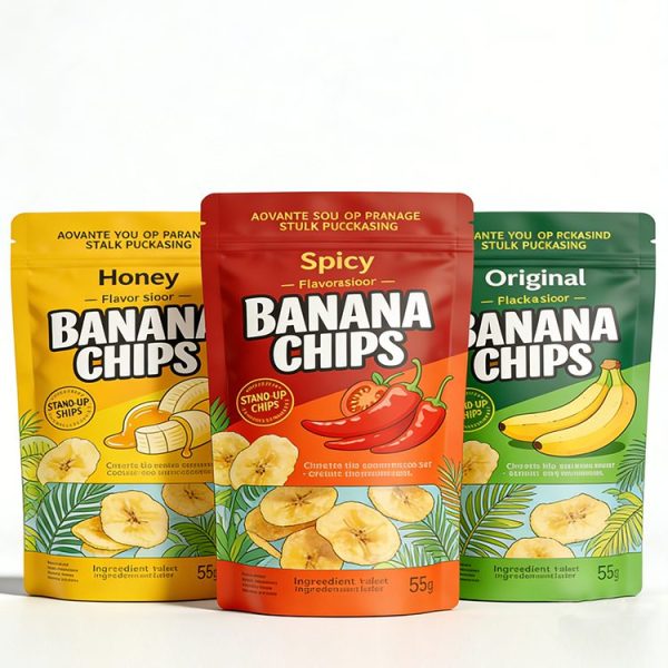 Self Standing Zipper Bag For Banana Slices